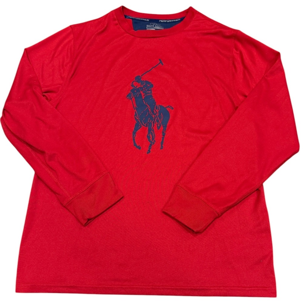Polo Ralph Lauren Performance Shirt Boys Large 14/16 Excellent Long Sleeve